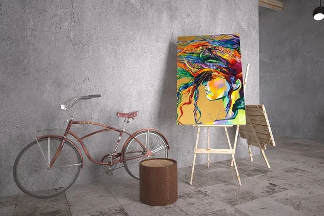 水彩油画手绘艺术作品画廊样机 Painting Gallery Mockup插图(7)