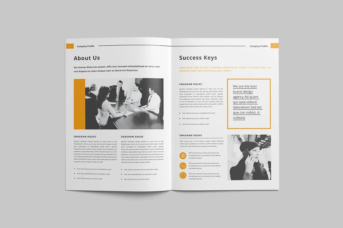 时尚高效企业简介/介绍宣传册模板插图(2)