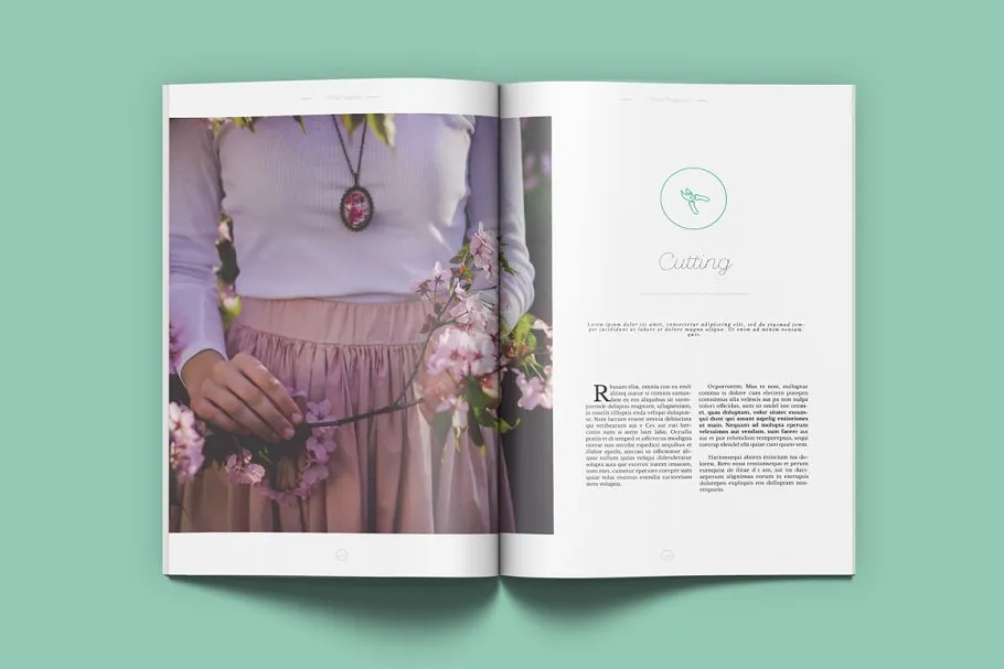 极简主义盆栽景观通用杂志模板 Floral Magazine插图(7)