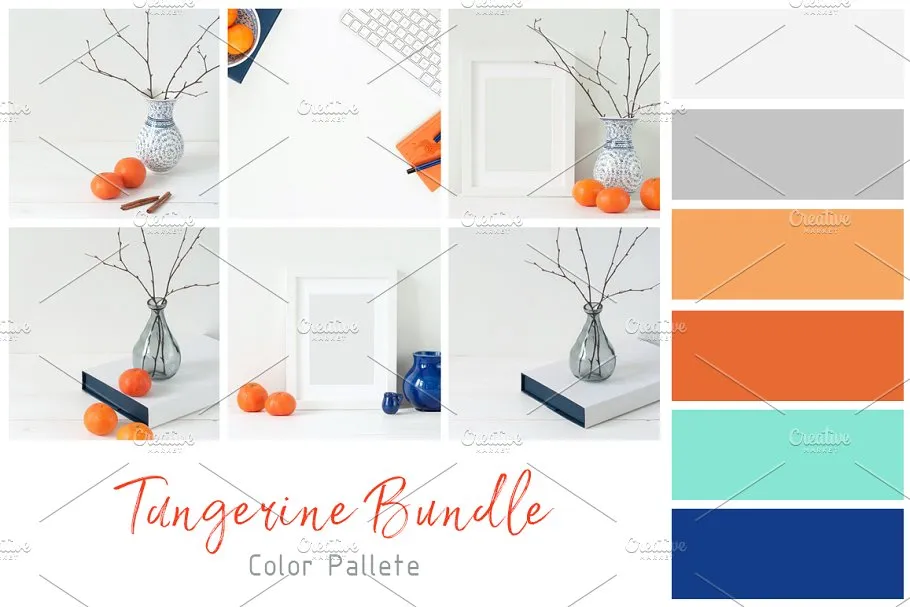 冬天简约风格办公场景背景 Tangerine Winter Bundle插图(4)