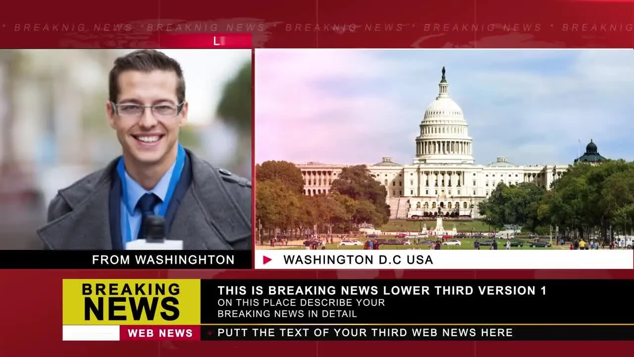 新闻节目滚动条字幕像素设计精选AE模板