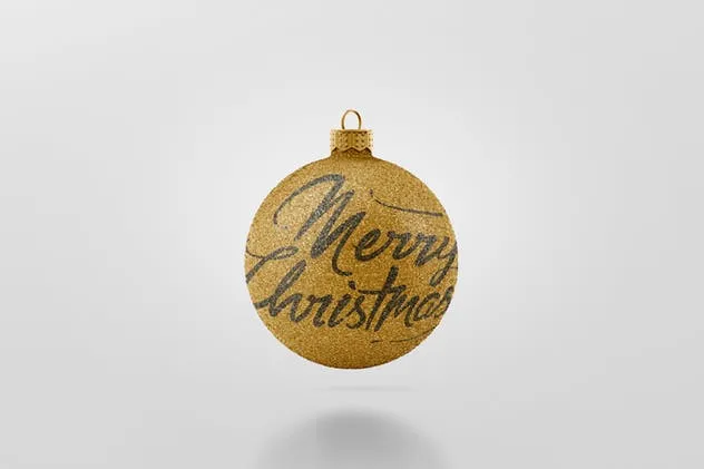 圣诞装饰球样机 Christmas Ball Mockup with Material Options插图(5)