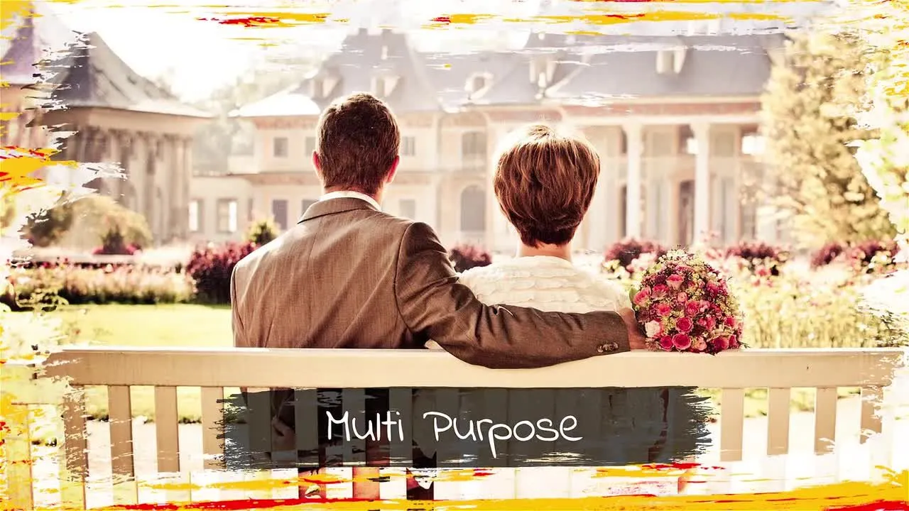 笔刷遮罩转场相册幻灯片展示视频特效像素设计精选AE模板