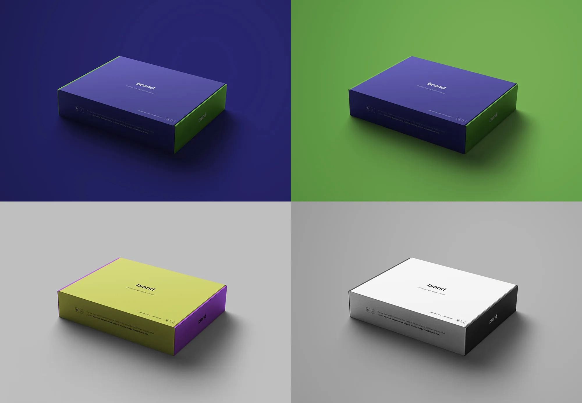 高级包装盒设计图样机模板 Advanced Package Box Mockup插图(10)