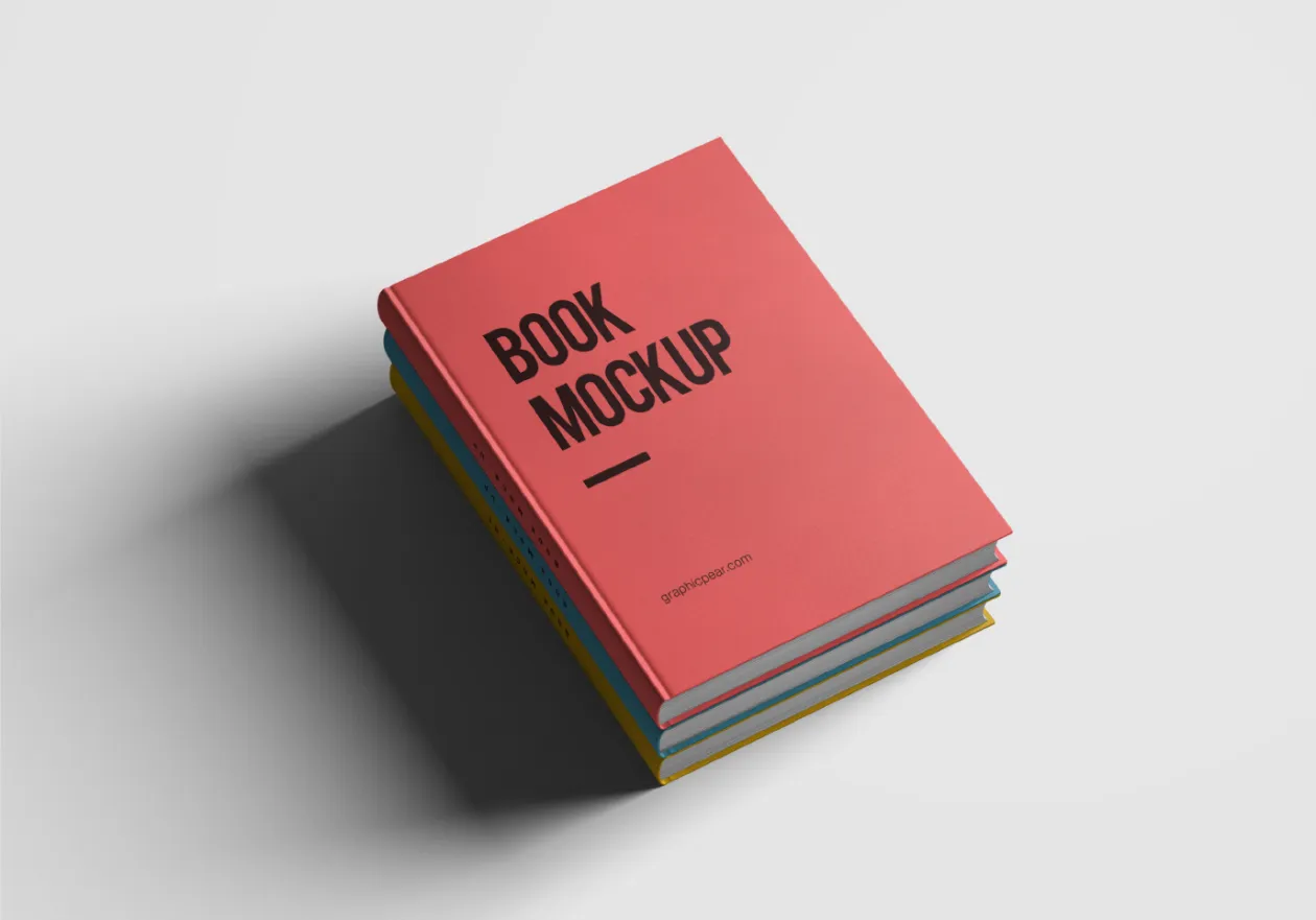 精装硬封图书封面＆内页版式设计效果图样机 Hardcover Book Mockup Photoshop