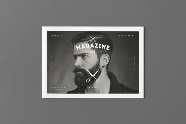 A5规格画册样机 A5 Horiozontal Brochure Mock-up插图(7)