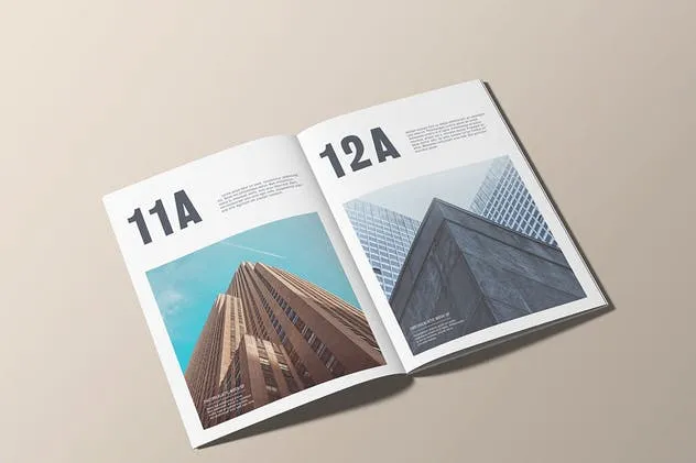 A4烫金印字杂志样机 A4 Foil Stamping Magazine Mock-Up插图(13)