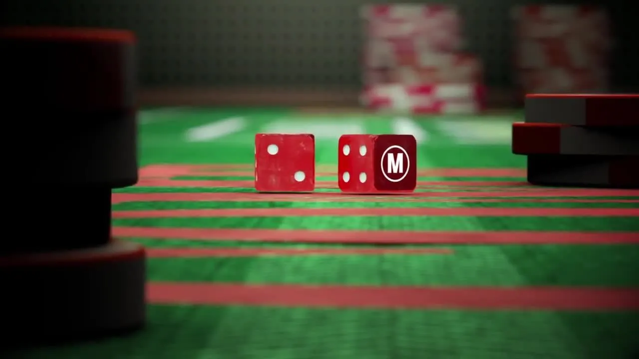 慢动作投掷骰子徽标显示像素设计精选AE模板