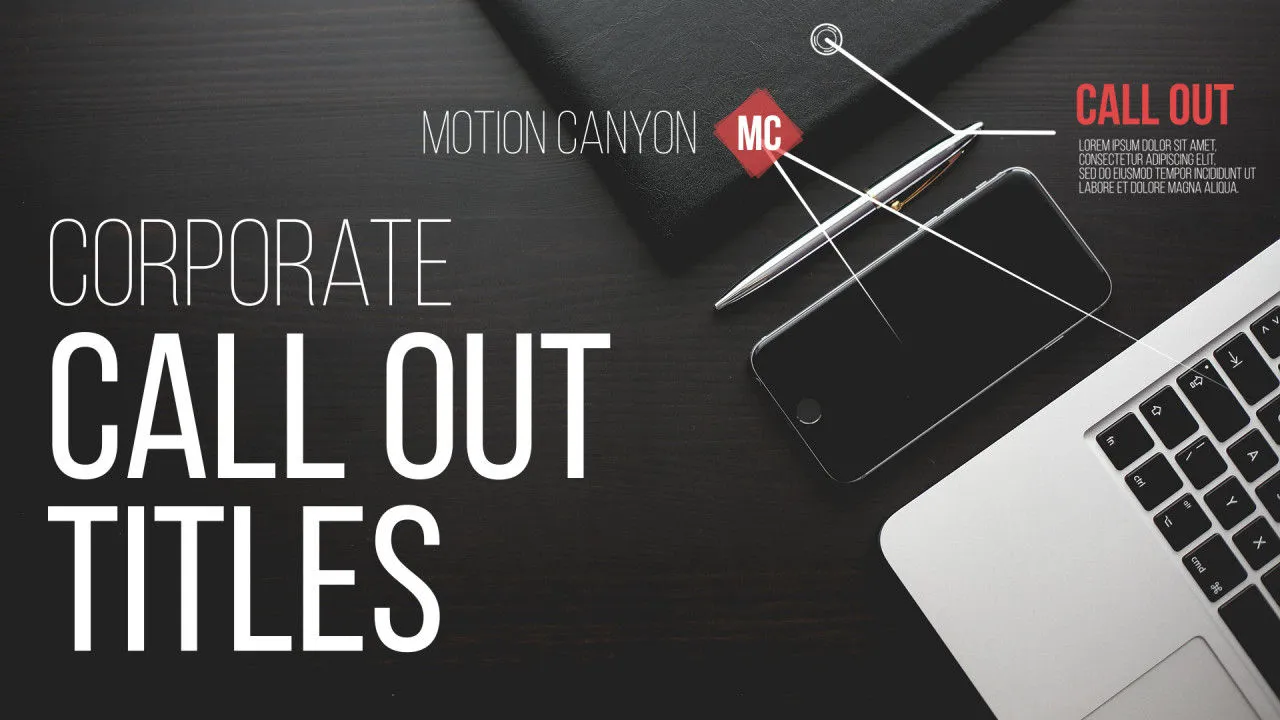 企业宣传文字整洁的标题像素设计精选AE模板