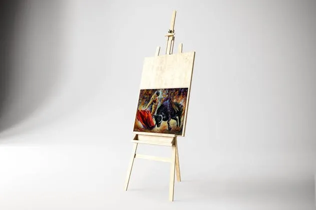 油画艺术作品展示样机 Art Canvas in studio插图(2)