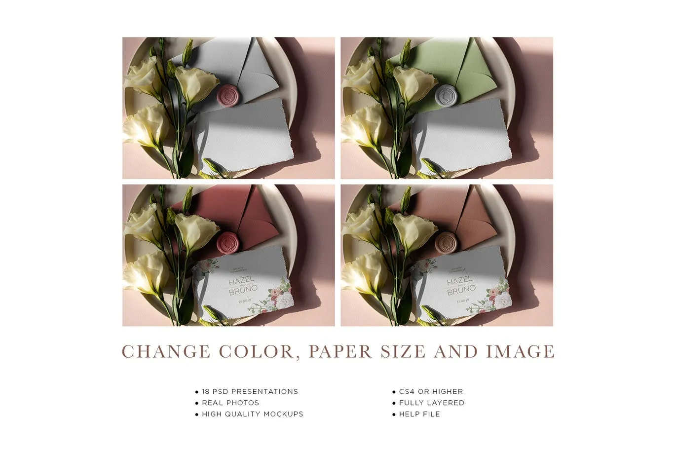 婚礼邀请设计素材效果预览样机套装 Wedding Day Mock-Up Tenderness插图(11)