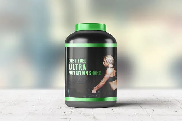 运动营养补充剂包装瓶外观设计样机模板 Sports Nutrition Supplements Bottle Mock-Up插图(2)