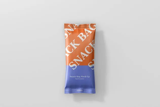 小尺寸糖果零食袋包装样机 Snack Foil Bag Mockup – Slim Size插图(6)