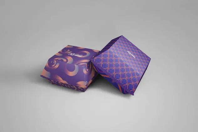 西式快餐汉堡纸盒包装样机 Paper Burger Box Mockup插图(12)