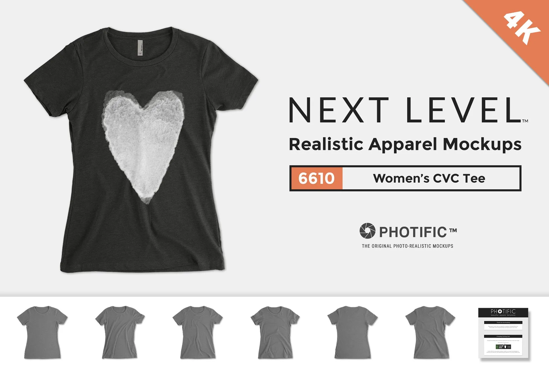 女士收腰T恤样机模板 Next Level 6610 Women#8217;s CVC Tee