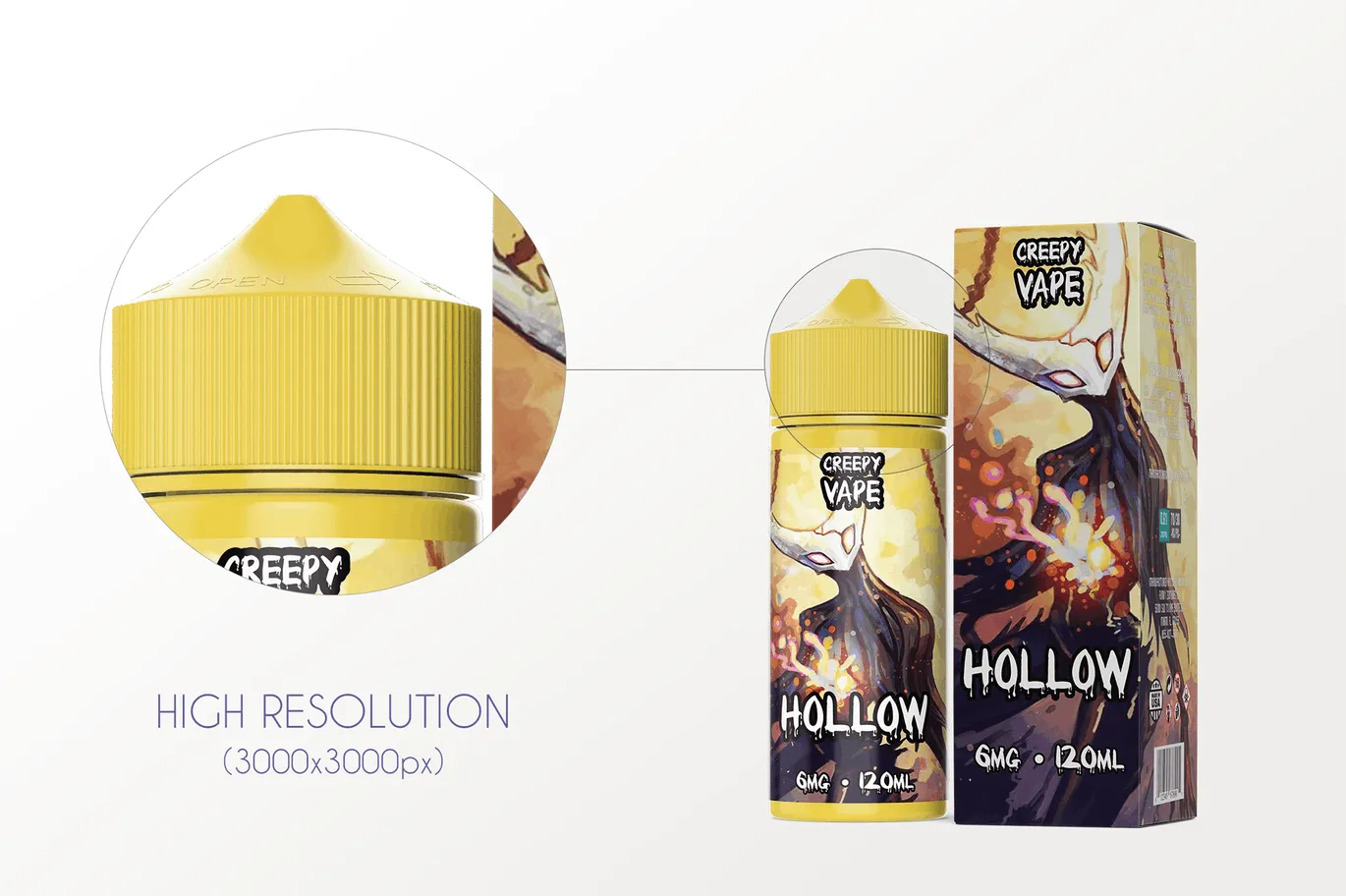 120ml容量装电子烟油瓶外观设计预览样机模板 eLiquid Bottle Mockup v 120ml-C插图(4)