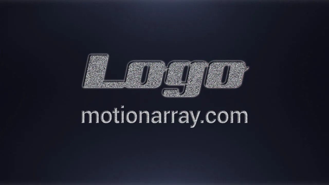 电视失真动画特效logo片头展示像素设计精选AE模板