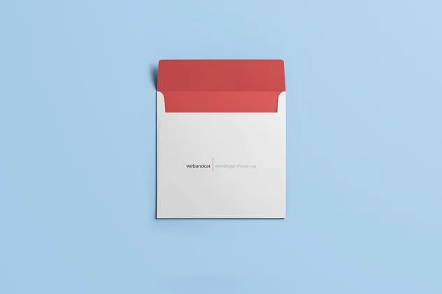 方形信封设计图样机素材库精选模板 Square Envelope Mock-up插图(7)
