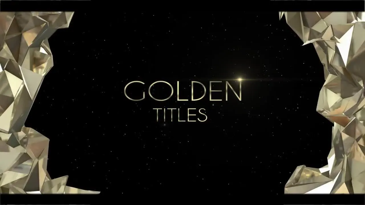 干净且带有电影效果的黄金标题像素设计精选AE模板
