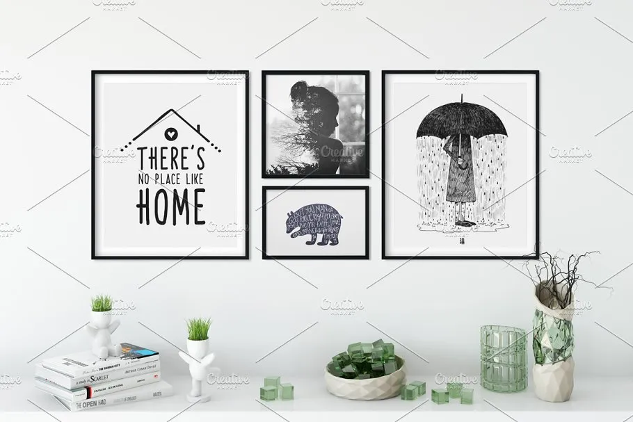 家居装饰画框相框样机模板合集 Interior Frame Mockup Bundle Vol. 2插图(5)