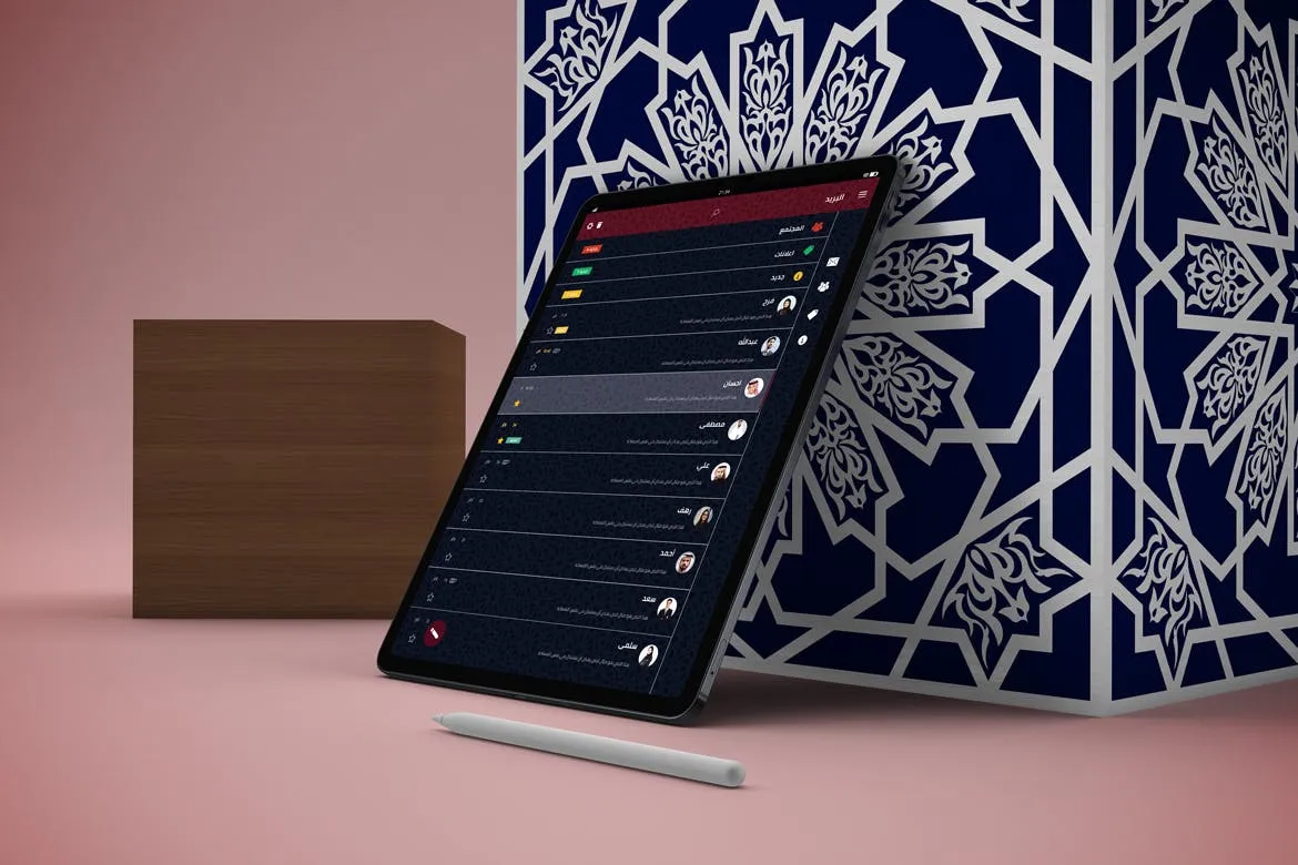 iPad Pro平板电脑UI设计图多角度演示素材库精选样机模板 Arabic iPad Pro Mockup插图(3)