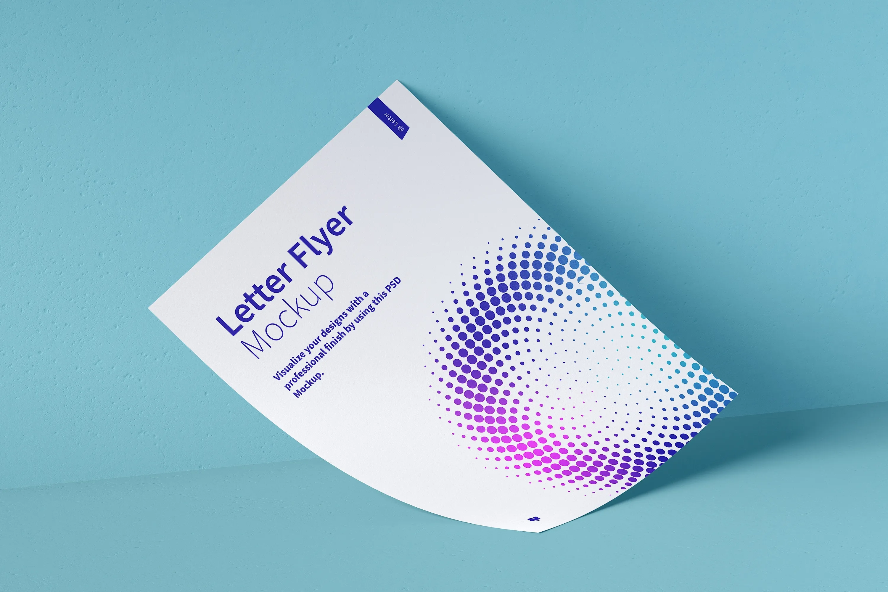信纸规格传单设计图预览样机03 Letter Flyer Mockup 03插图(4)