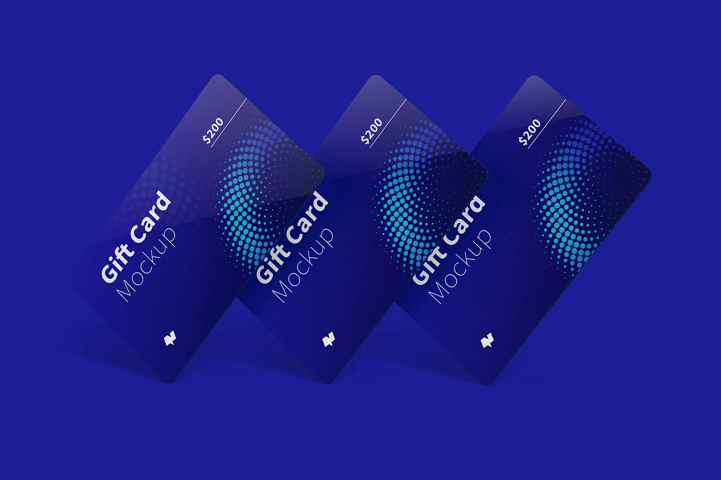 礼品积分卡设计图片预览样机06 Gift Card Mockup 06插图(4)