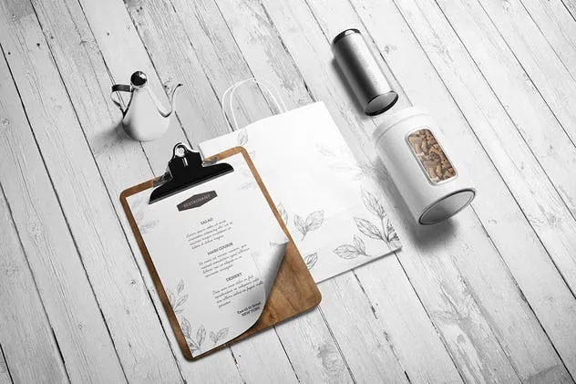 西餐厅厨房美食场景样机 Kitchen Ready Mockup Vol. 5插图(2)