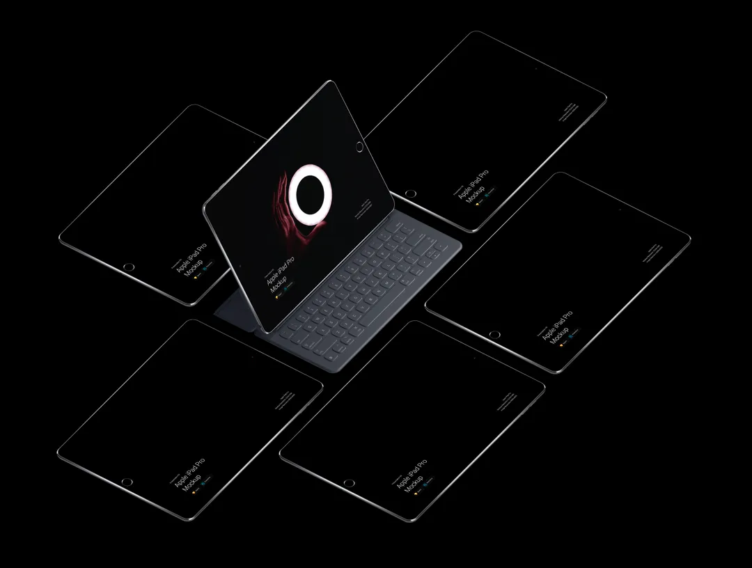 超级主流桌面&移动设备样机系列：平板电脑iPad Pro样机&场景[兼容PS,Sketch;共10.89GB]插图(13)