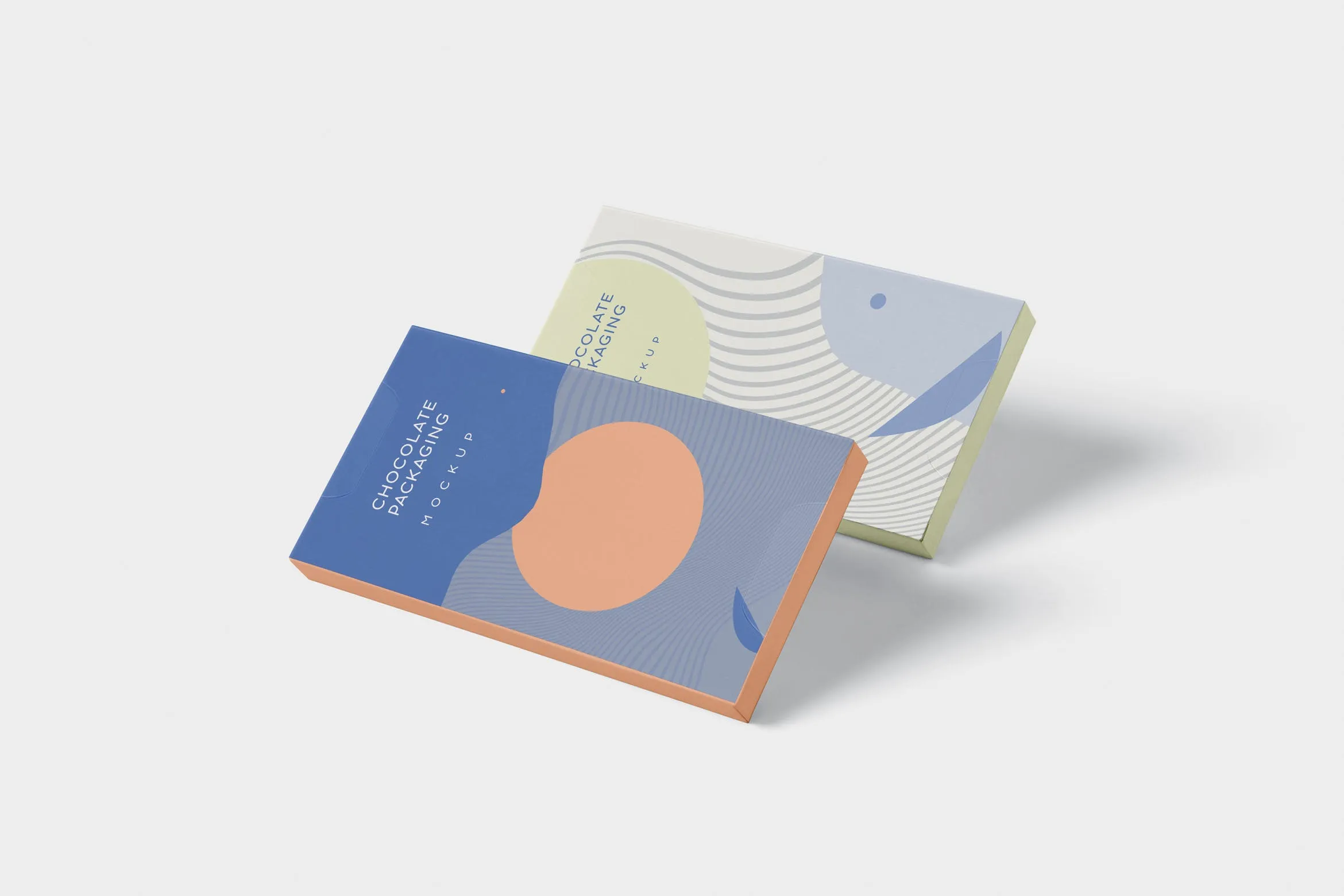 巧克力条/块包装设计效果图样机 Chocolate Packaging Mockup