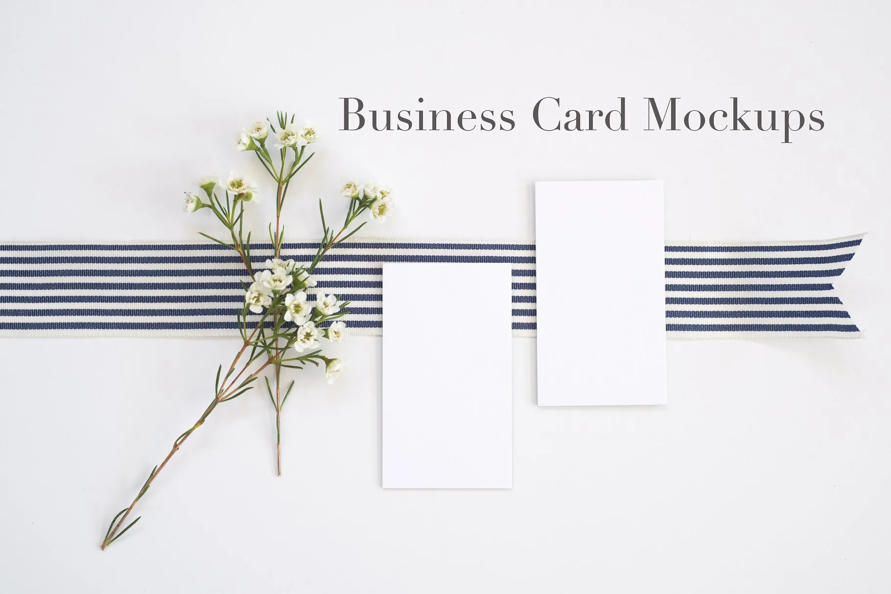 时尚简约企业名片展示样机 Styled Stock | Business Card Mockups插图