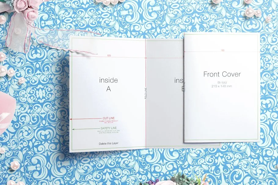 婚礼贺卡邀请卡样机 Wedding Greeting Cards mockups v.1插图(6)