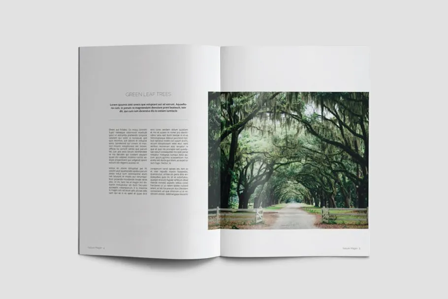 绿色大自然图册设计模板插图(14)