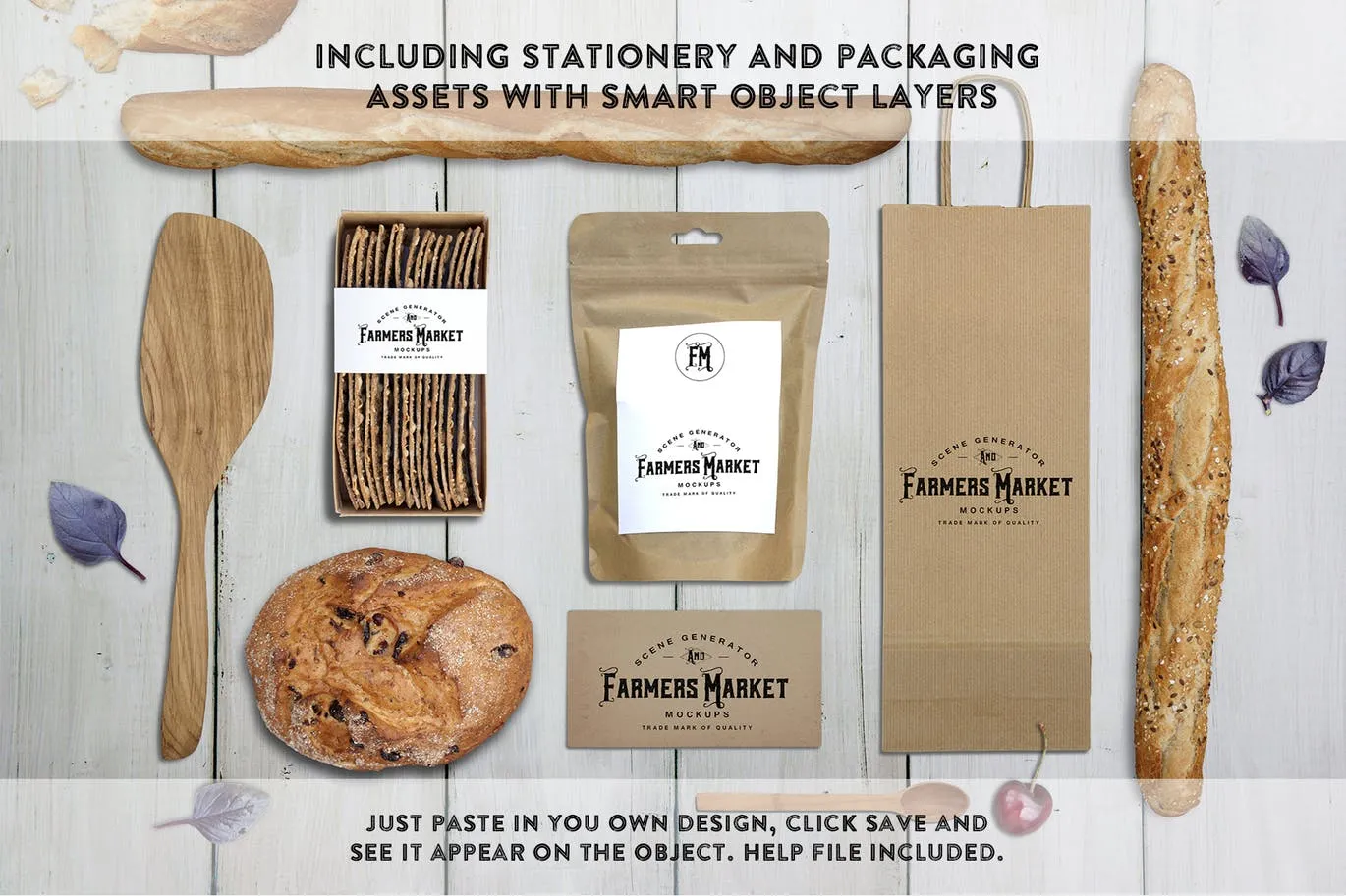 农民市场健康绿色有机食品场景VI样机展示模型mockups插图(12)