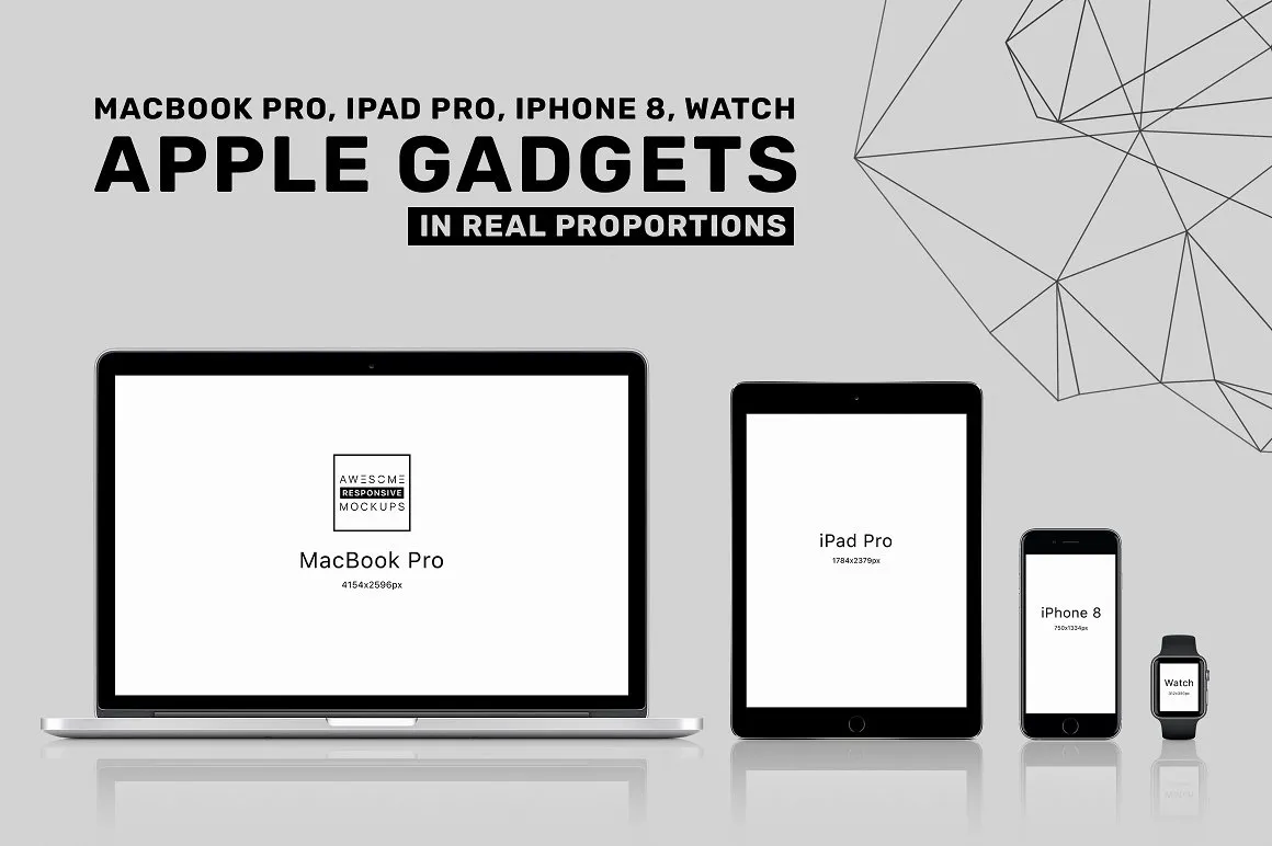 素材库下午茶：一批漂亮的响应式网页或平台UI设计展示场景组合样机下载 [PSD]插图(2)