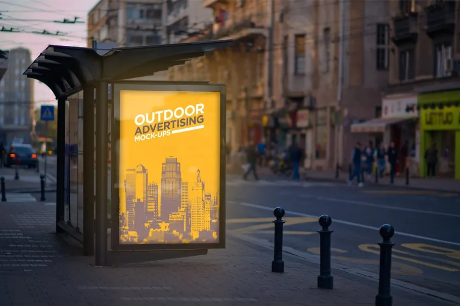 户外广告灯箱广告样机模板合集 Outdoor Advertising Mock-Up / V.2插图(8)