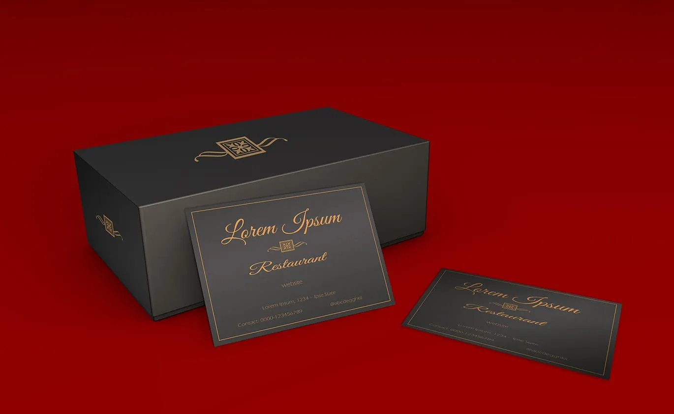 高端企业名片制作效果图样机素材库精选 Mockup business card插图(2)