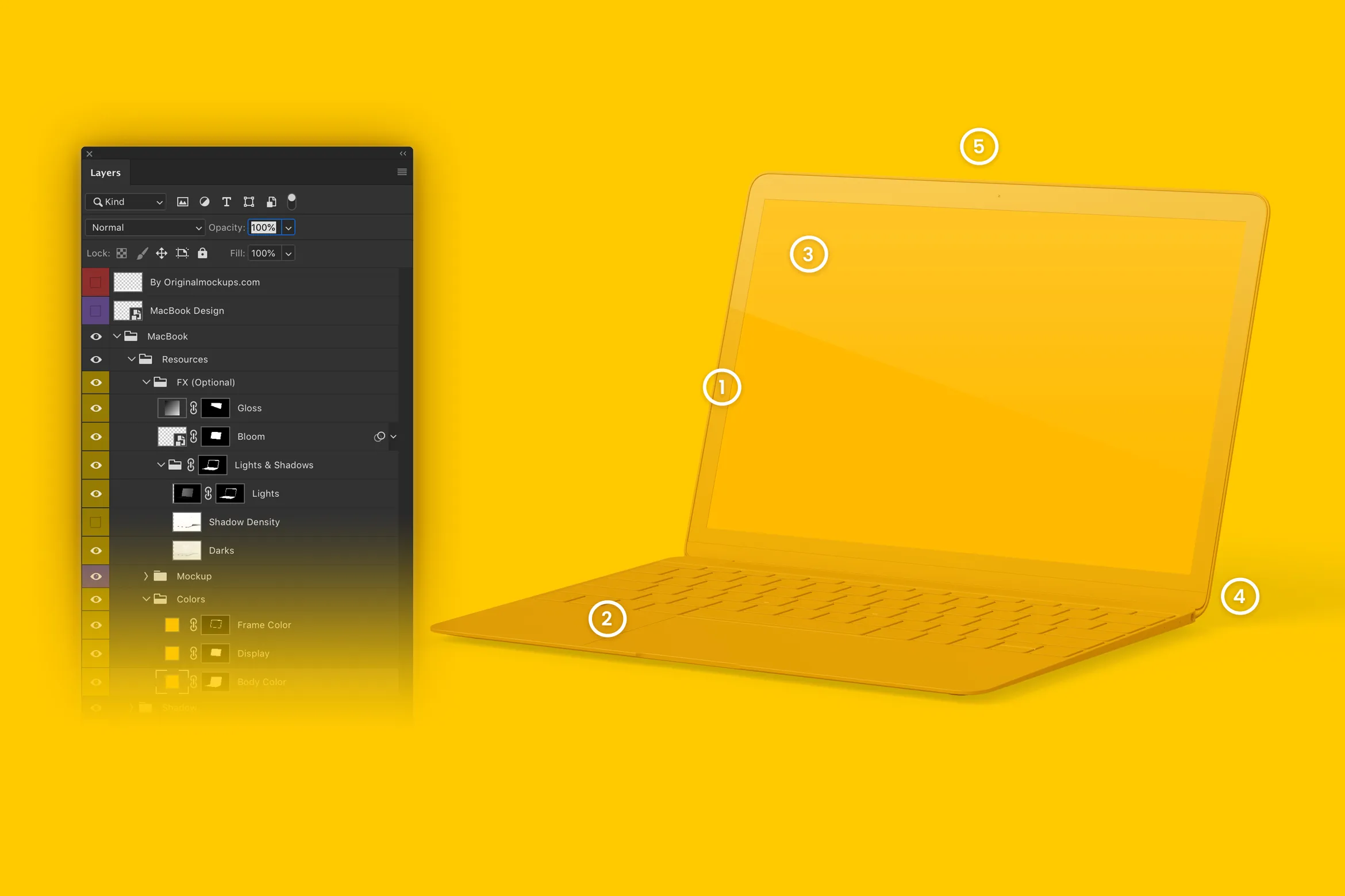 MacBook笔记本电脑屏幕演示右视图样机 Clay MacBook Mockup, Right View插图(5)