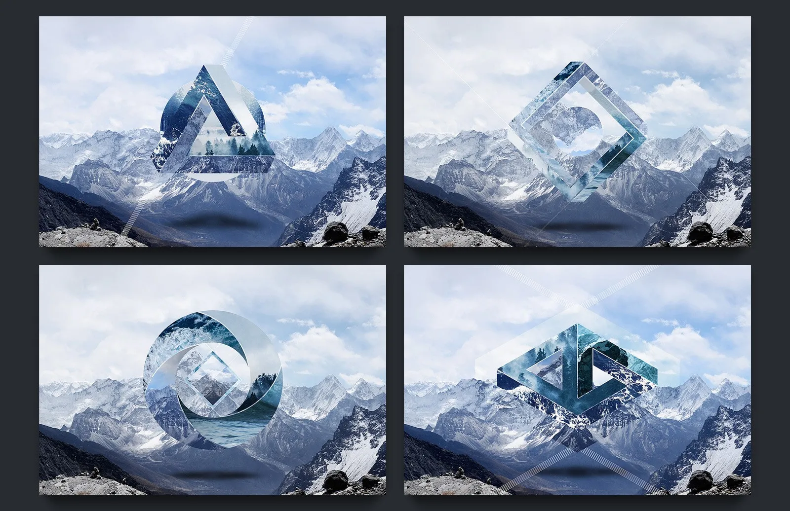 超梦幻大片视觉照片样机模板 Polyscape Generator Photoshop Mockups插图(3)