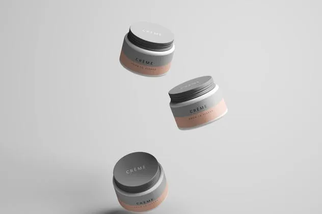 乳霜护肤化妆品罐子样机 Cream Jar Mockup插图(9)