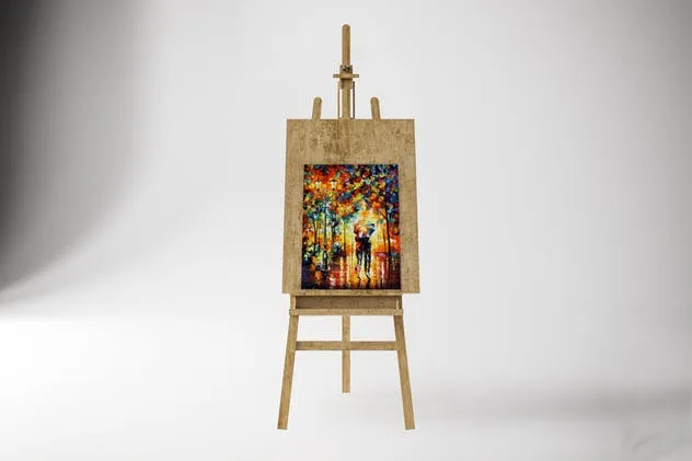 油画艺术作品展示样机 Art Canvas in studio插图(3)