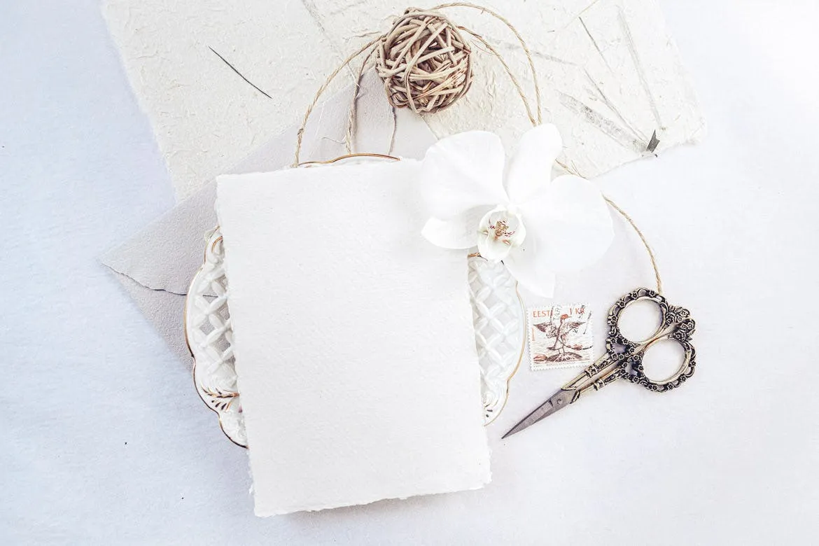 婚礼照片婚礼邀请函优雅风格设计样机素材库精选模板v24 Wedding Photo Mockup 24插图(1)