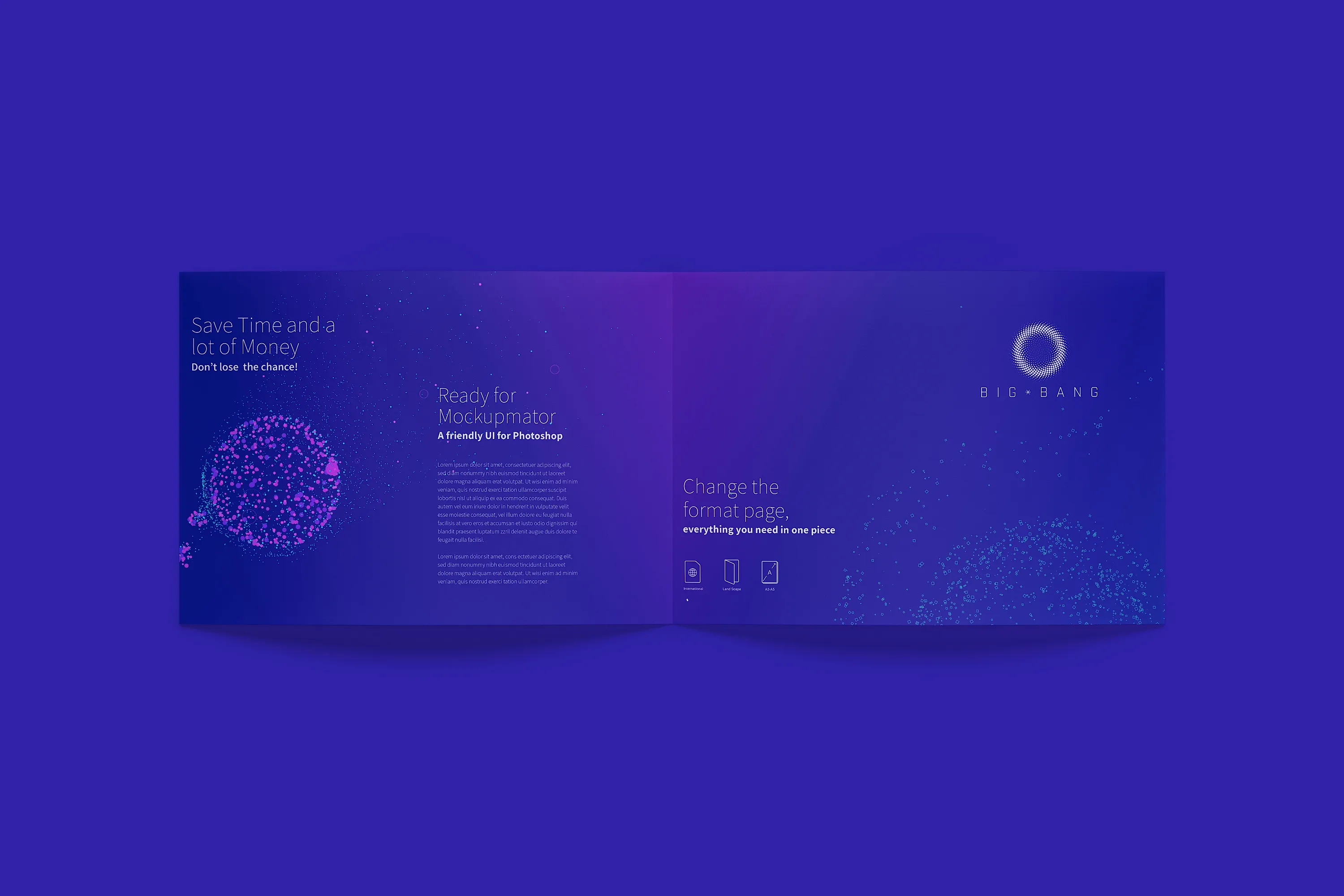 A4纸大小横向双折页设计传单设计图样机01 A4 Landscape Bi Fold Brochure Mockup 01插图(5)