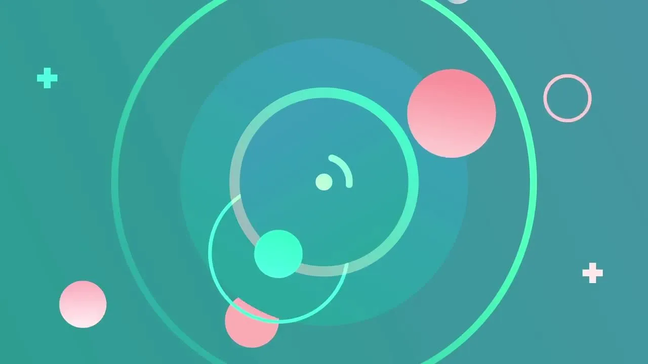 5个彩色旋转圆形动态logo展示ae模板