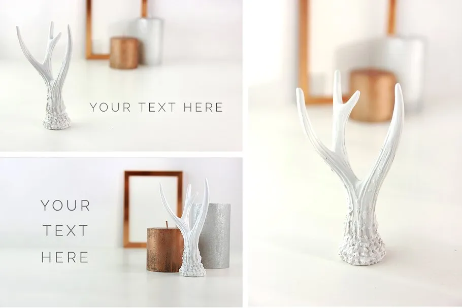 青铜色框架模板+库存照片 Bronze frame mockup + stock photos插图(2)