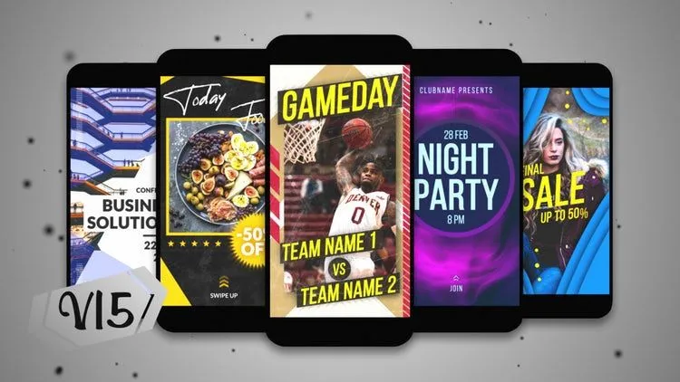 照片墙故事集宣传像素设计精选AE模板