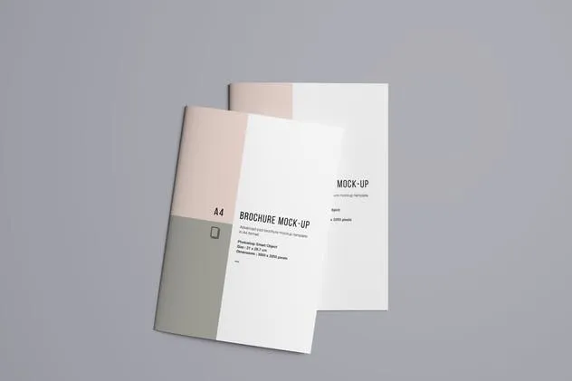 A4企业介绍宣传册样机模板 A4 Brochure Mockup插图(5)