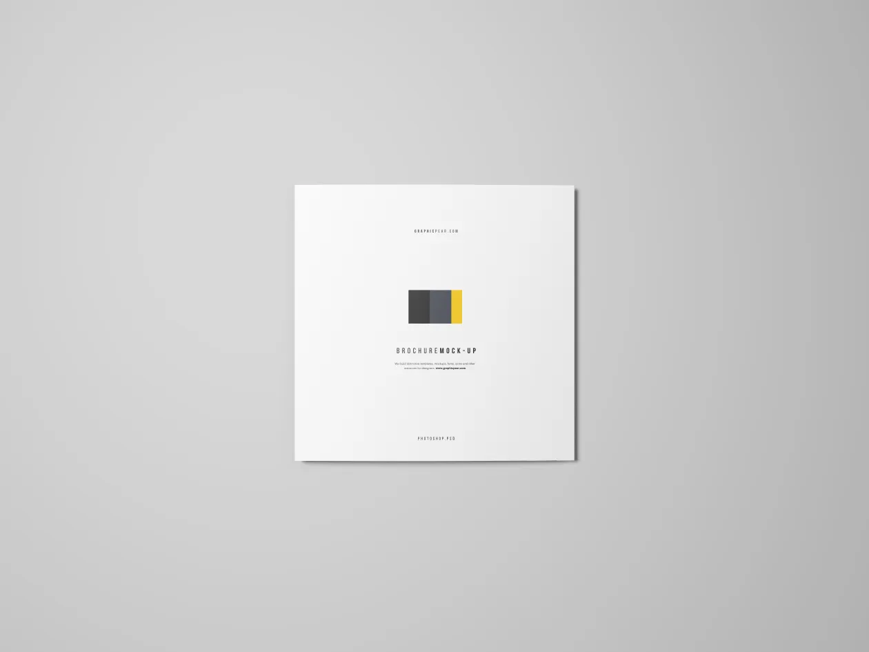 方形三折小册子设计内页印刷效果图样机模板 Square Tri-Fold Brochure Mockup插图(7)