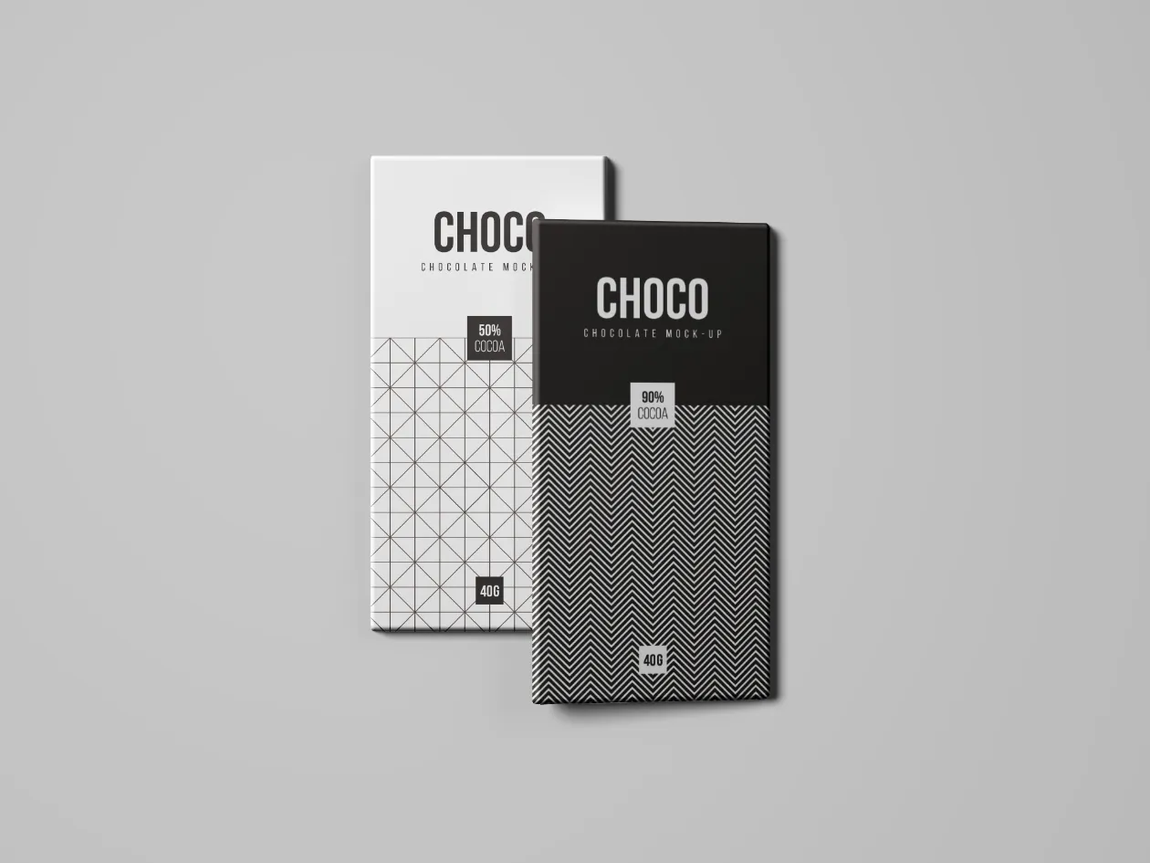 巧克力条包装纸设计样机模板 Chocolate Package Mockup插图(5)