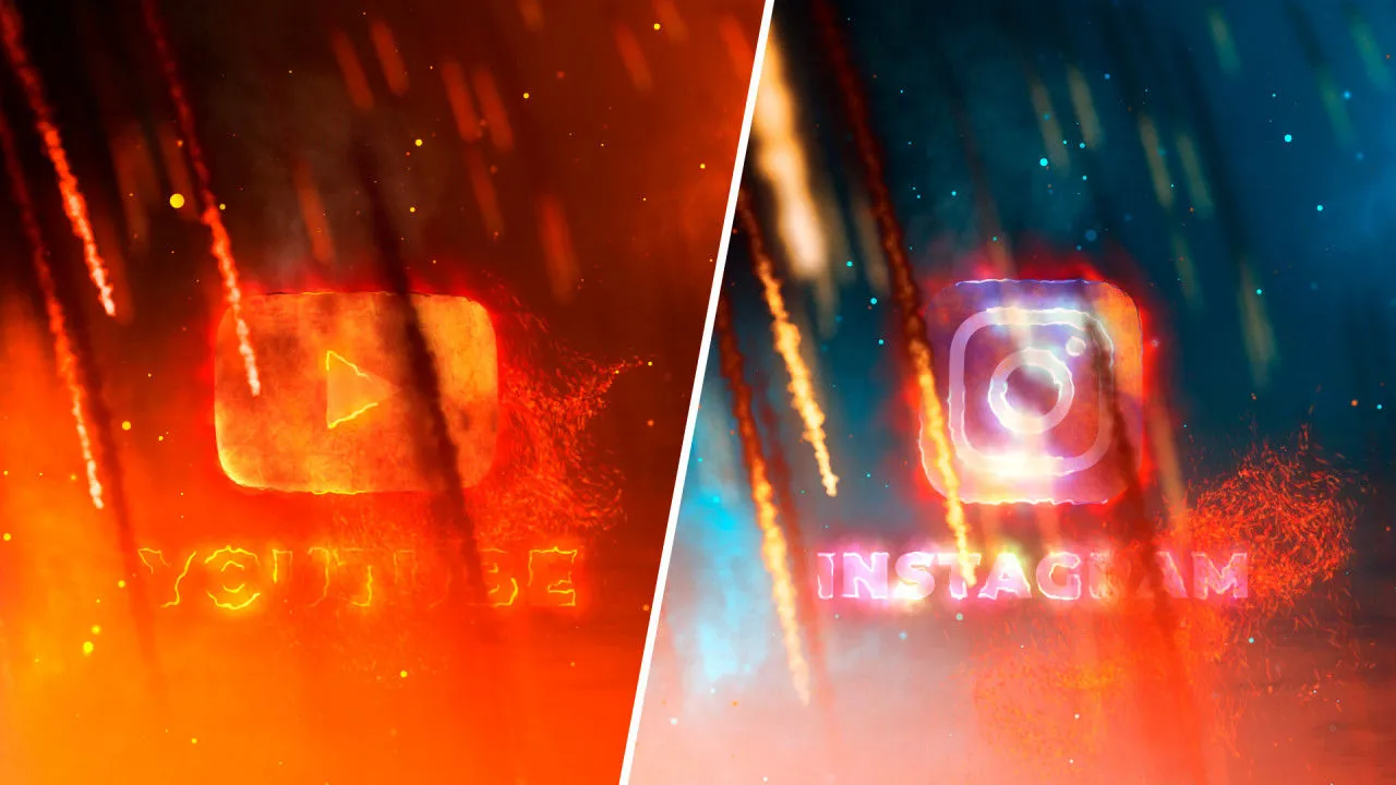 创建火热的徽标动画像素设计精选AE模板